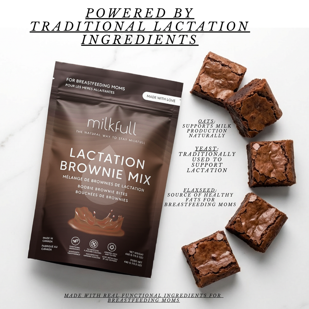 Milkfull™ Organic Brownie Mix for Breastfeeding Moms