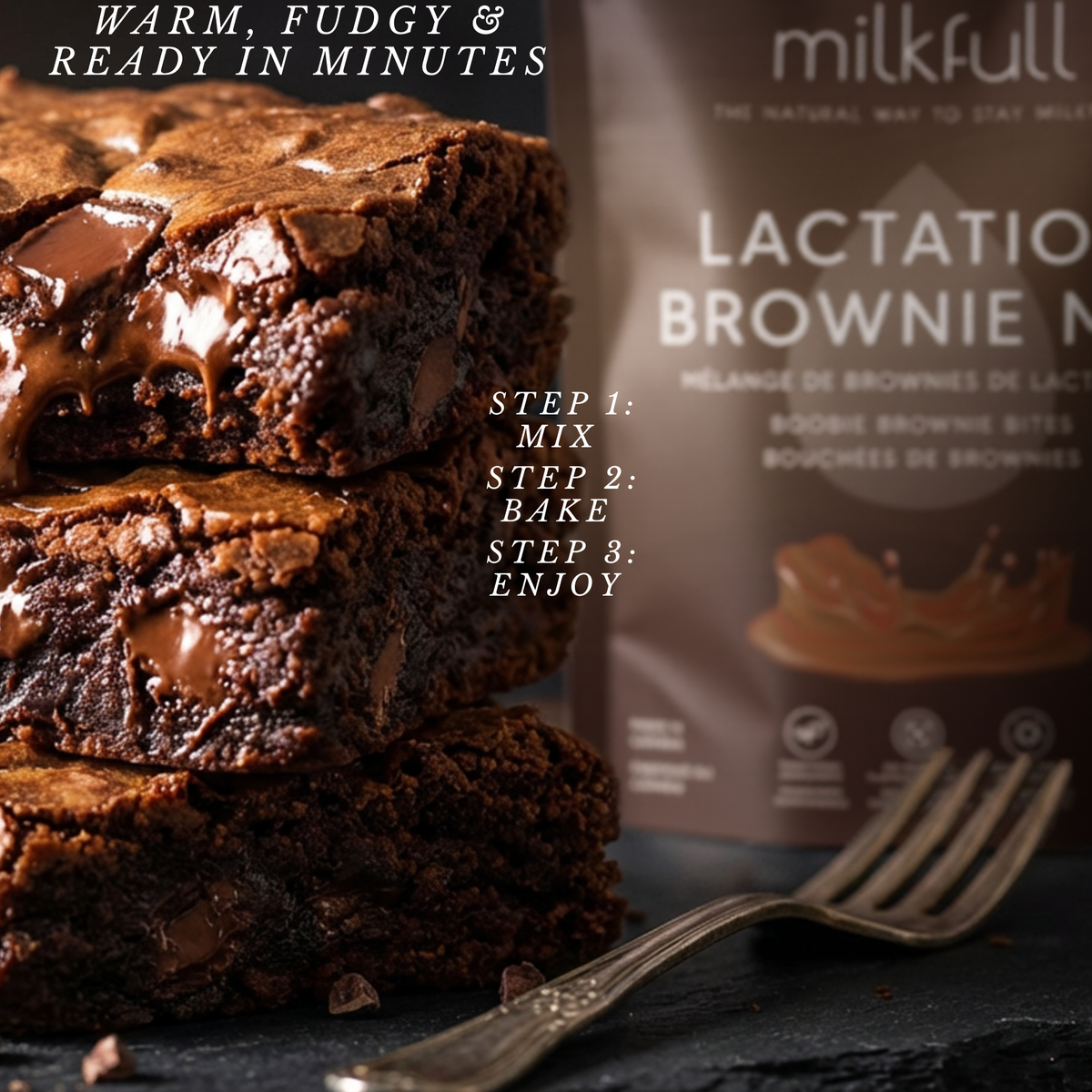 Milkfull™ Organic Brownie Mix for Breastfeeding Moms