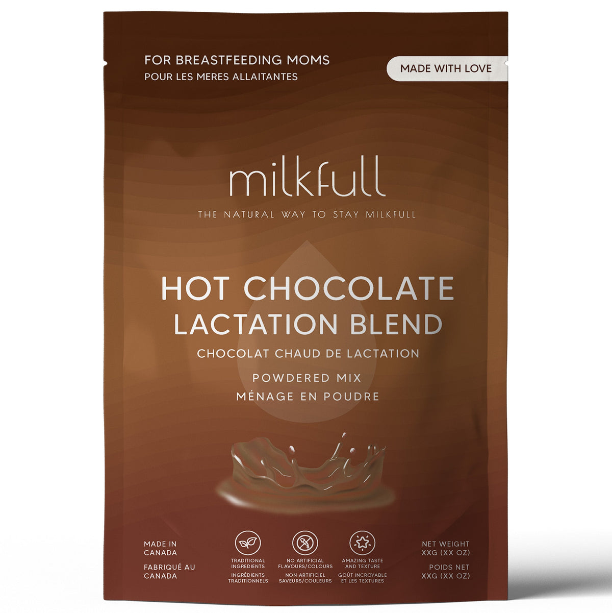 Milkfull™ Nourishing Hot Chocolate – Organic, Gluten-Free, Dairy-Free Superfood Blend for Breastfeeding Moms