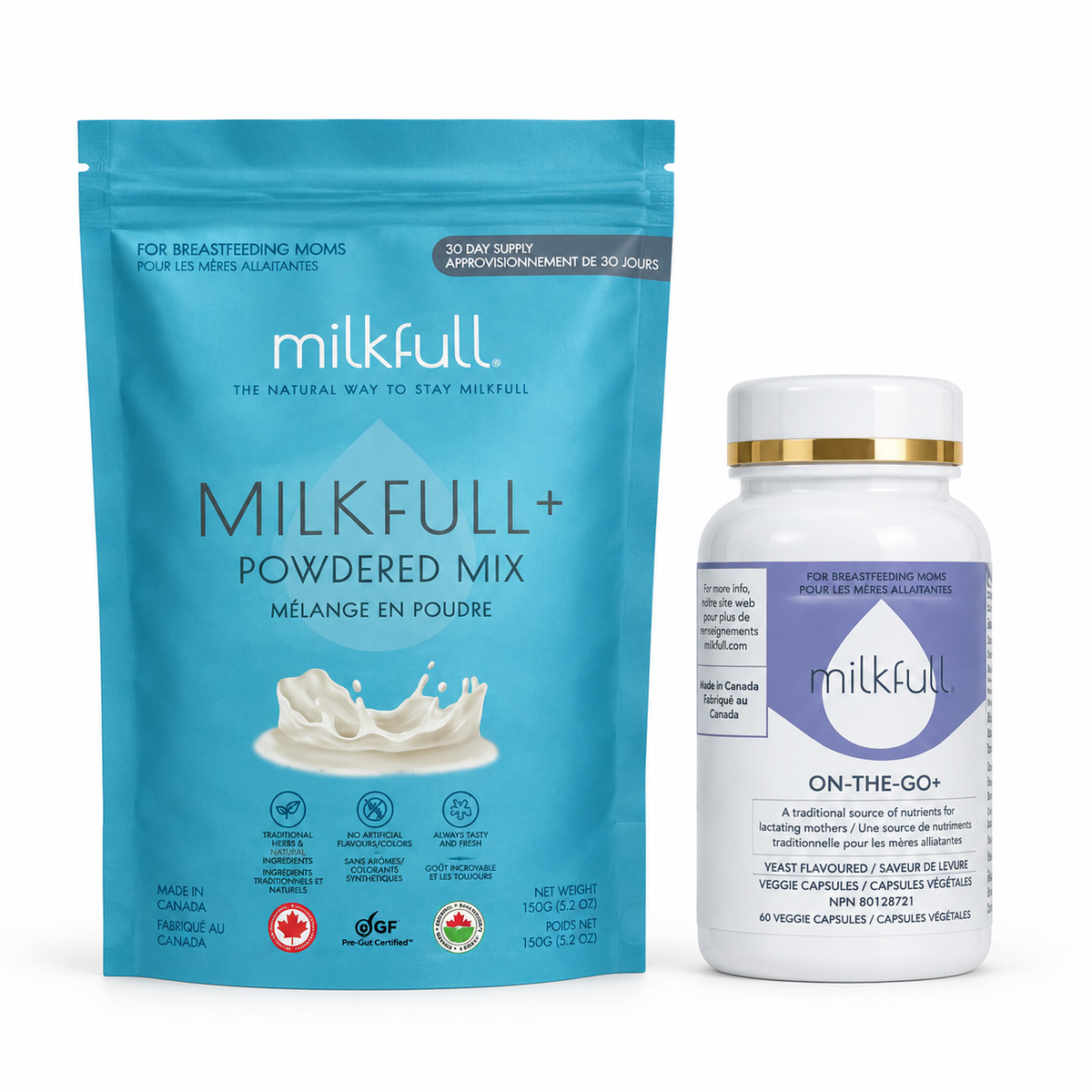 Milkfull Starter Bundle – Milkfull+ Powder & On-the-Go+ Capsules