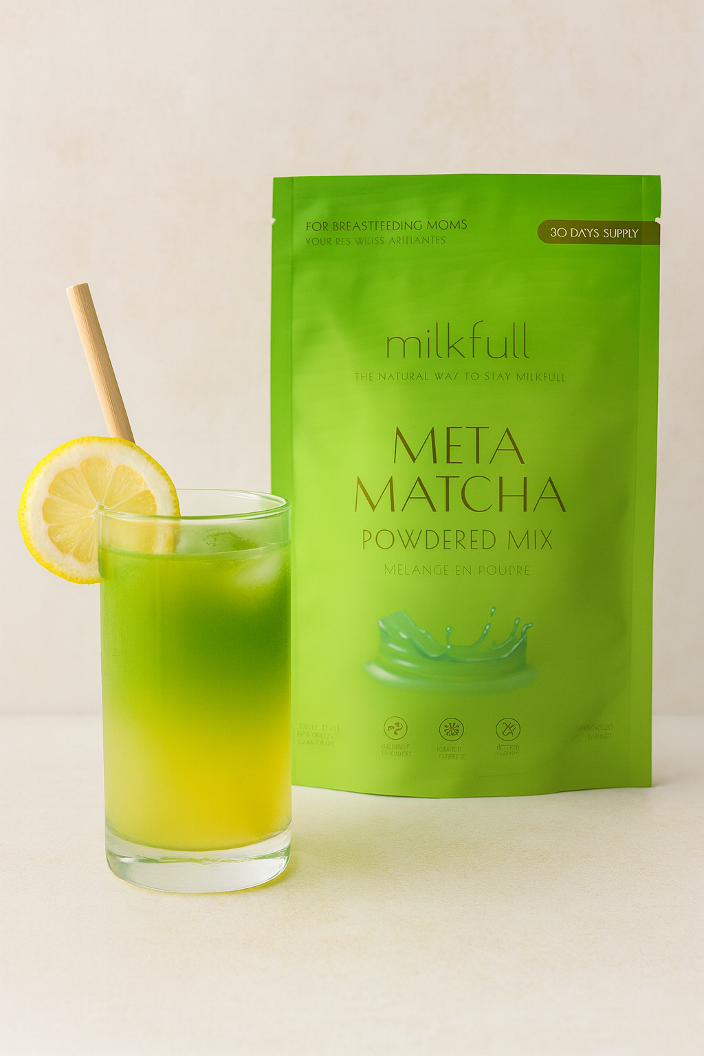 Milkfull™ Organic Meta Matcha  Dairy Free Postpartum Superfood Matcha Latte Blend