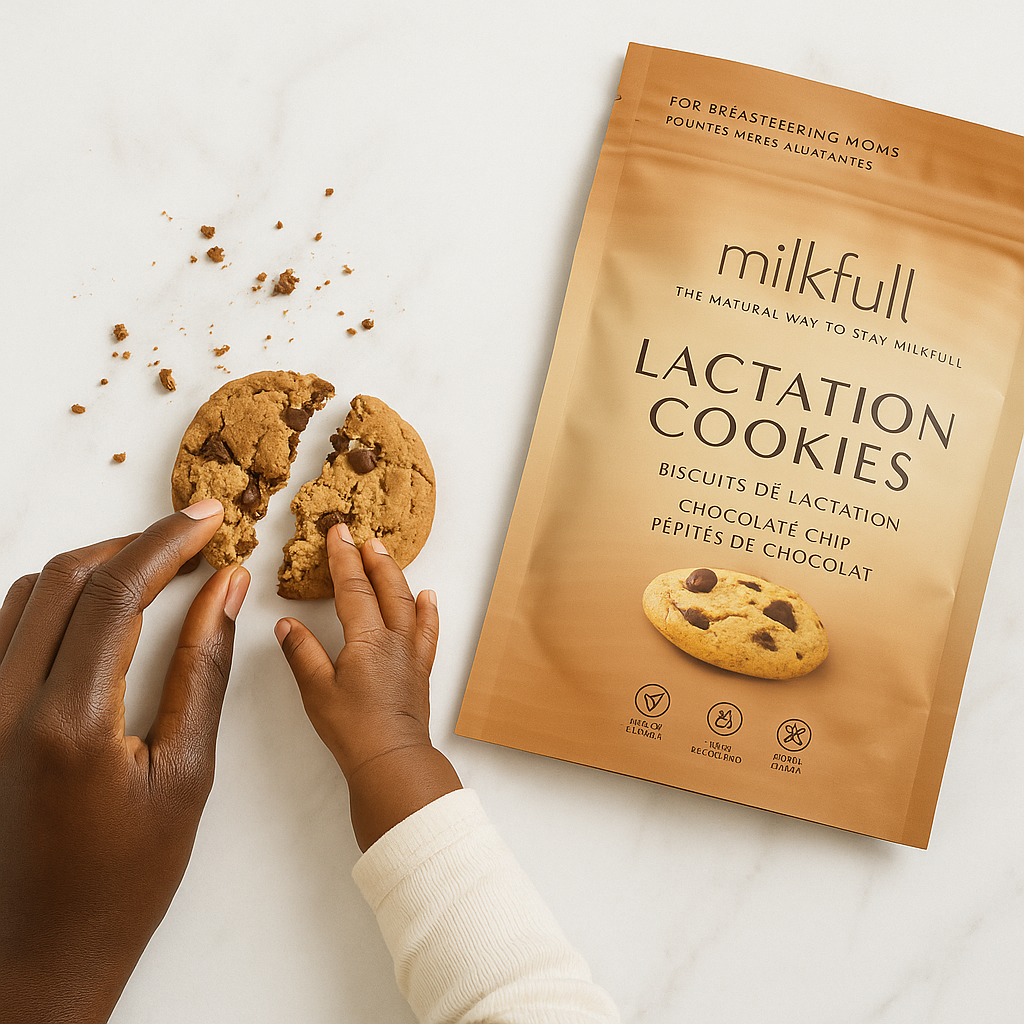 Milkfull™ Organic Lactation Chocolate Chip Cookies – Dairy-Free, Clean Ingredients, Supports Breastfeeding & Milk Supply
