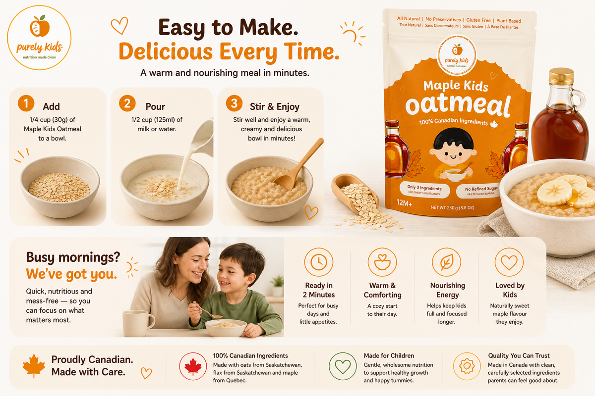 Purely Kids Organic Maple Kids Oatmeal