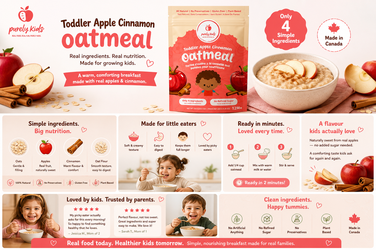 Purely Kids Apple Cinnamon Kids Oatmeal