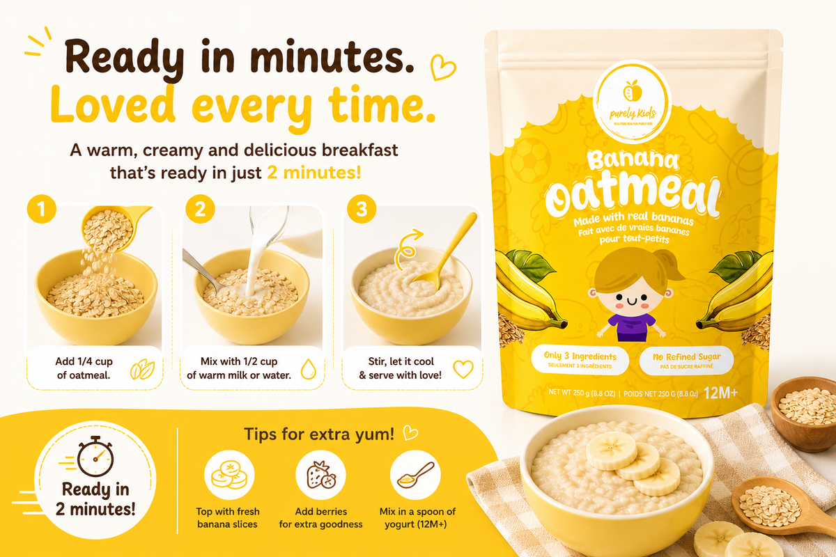 Purely Kids Organic Banana Flax Kids Oatmeal