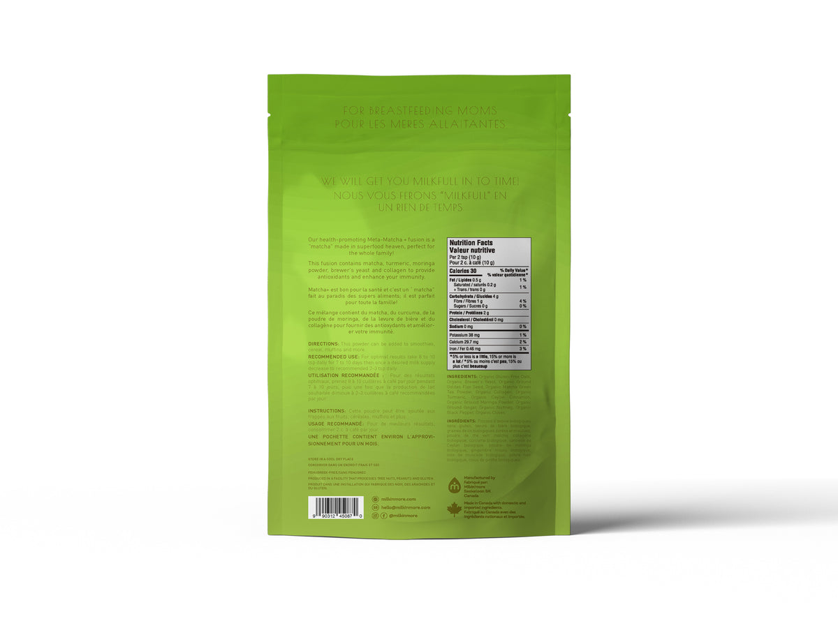 Milkfull™ Organic Meta Matcha  Dairy Free Postpartum Superfood Matcha Latte Blend