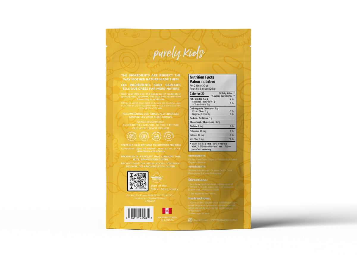 Purely Kids Organic Banana Flax Kids Oatmeal