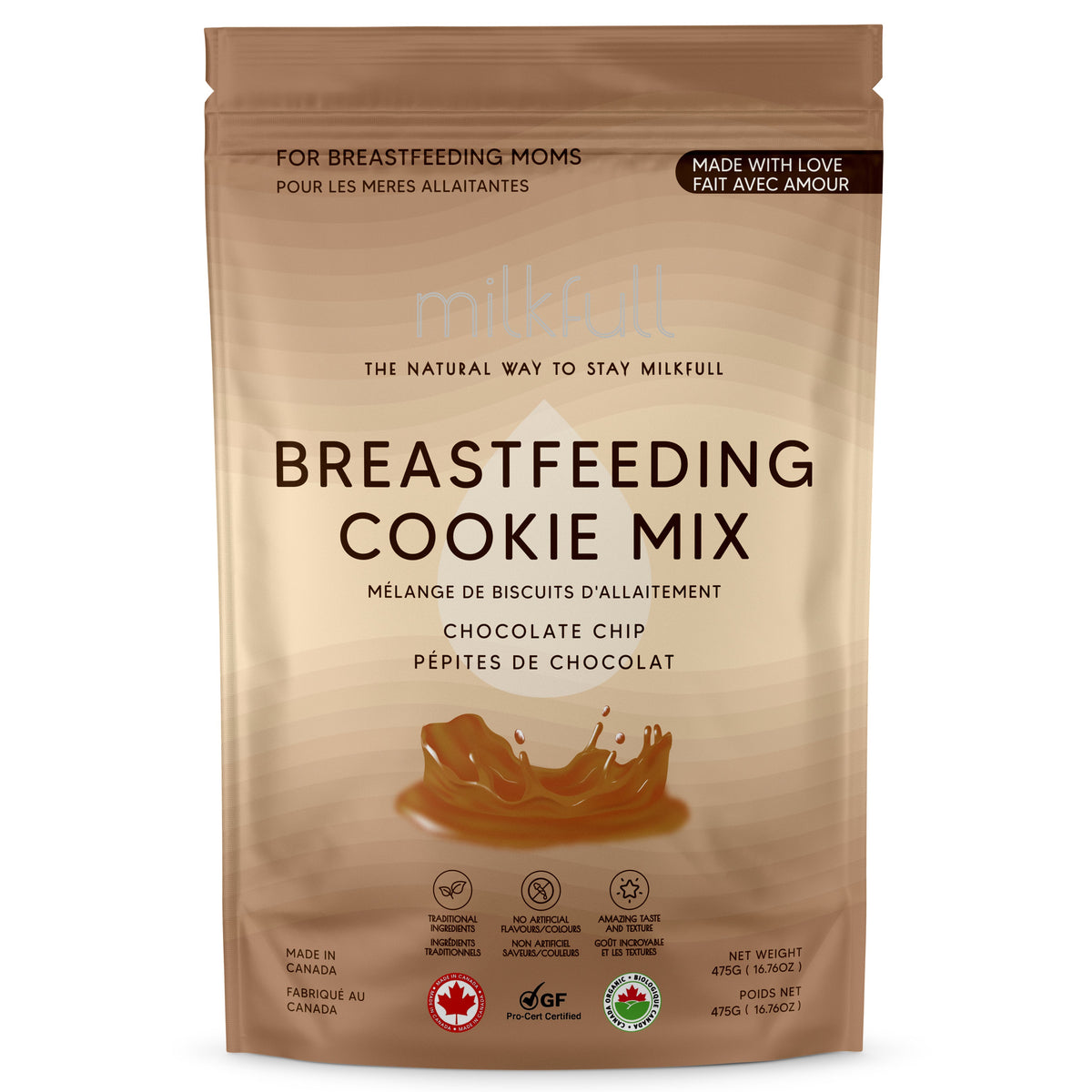 Milkfull™ Organic Lactation Chocolate Chip Cookie Mix Nourishing, Delicious Support for Breastfeeding Moms