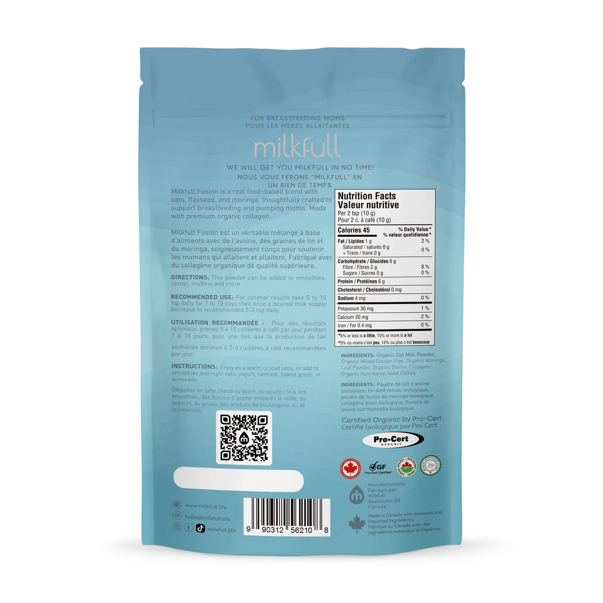 Milkfull+ Organic Powdered Mix – 150 g